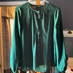 Green long sleeve blouse White House black market